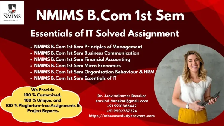 NMIMS University BBM Solved Assignments & Capstone Projects