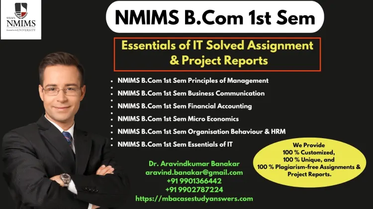 NMIMS University B.Com Solved Assignments & Capstone Projects