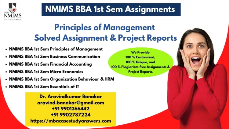 NMIMS Assignment Help by Dr. Aravind Banakar