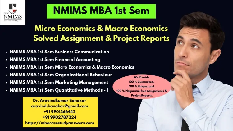 NMIMS Assignment Help by Dr. Aravind Banakar